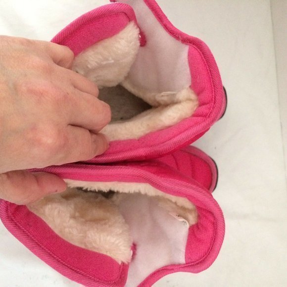 Ubfen Pink Boots Snow boots Girls Winter Warm Waterproof Outdoor Slip Resistant - Picture 9 of 12
